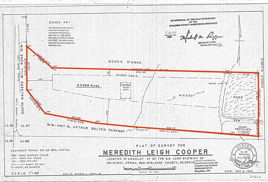 S Walkers Mill Rd, Griffin, GA for sale - Plat Map - Image 2 of 2
