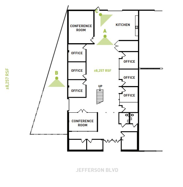 10381-10395 Jefferson Blvd, Culver City, CA à louer Plan d  tage- Image 1 de 2