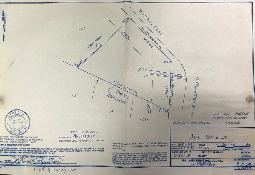 4962 Tilly Mill Rd, Dunwoody, GA à vendre - Plan cadastral - Image 3 de 5