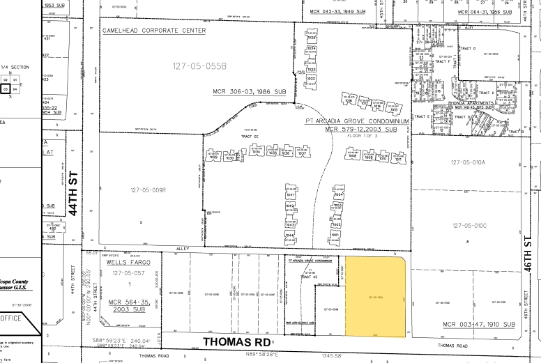 4502-4528 E Thomas Rd, Phoenix, AZ à louer - Plan cadastral - Image 2 de 2