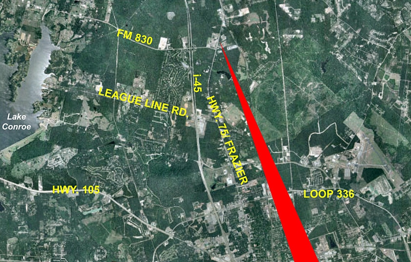 Hwy 75, Conroe, TX for sale - Aerial - Image 3 of 3