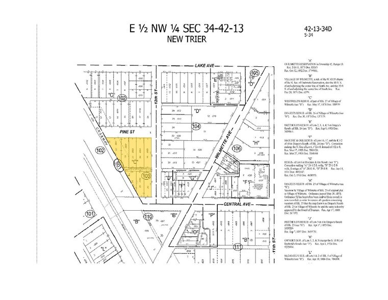 1200 Central Ave, Wilmette, IL à louer - Plan cadastral - Image 2 de 5