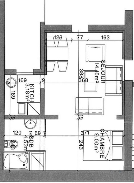 Bureau dans Paris à vendre - Plan d’étage - Image 2 de 3
