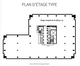 800 Boul René-Lévesque O, Montréal, QC for lease Typical Floor Plan- Image 1 of 1