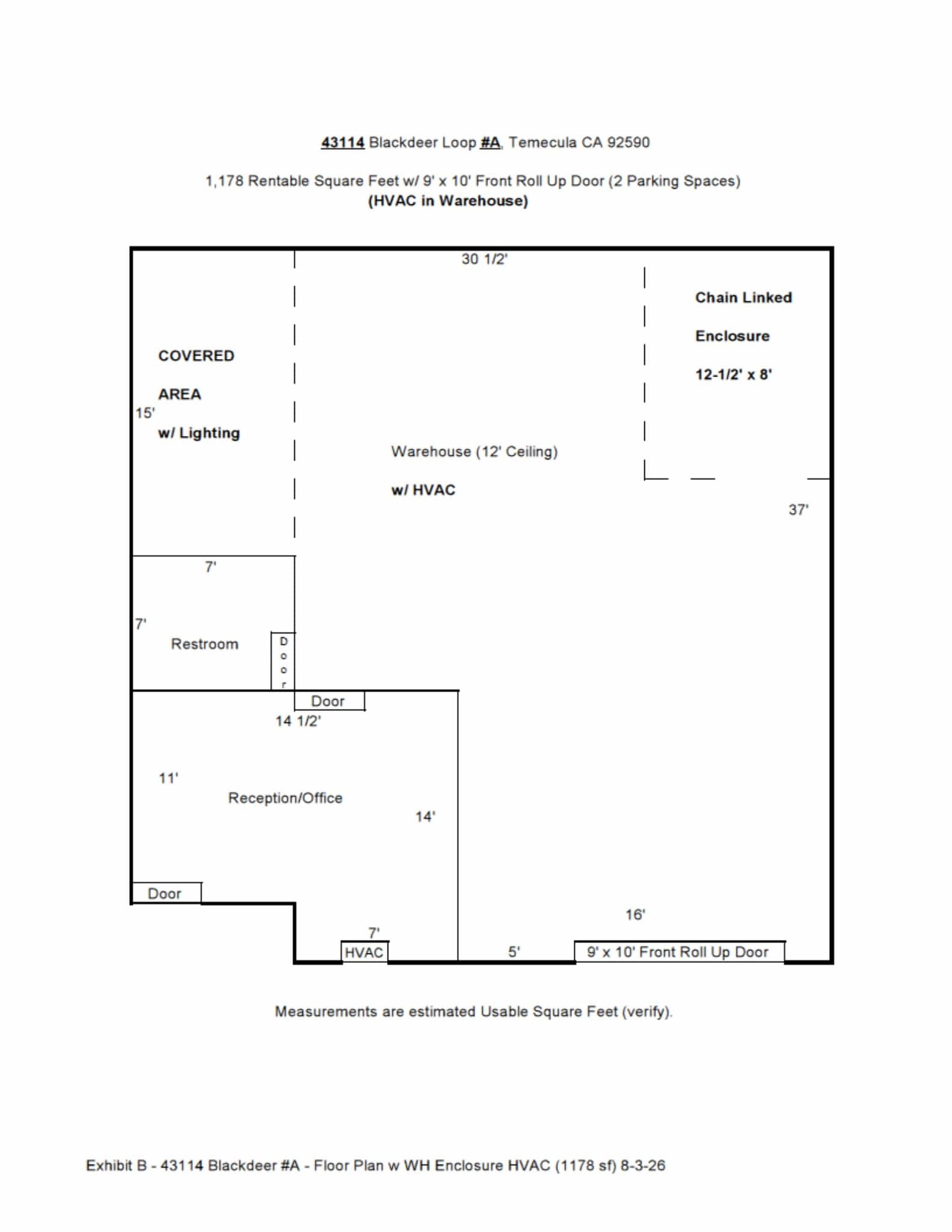 43114 Black Deer Loop, Temecula, CA for lease Floor Plan- Image 1 of 1