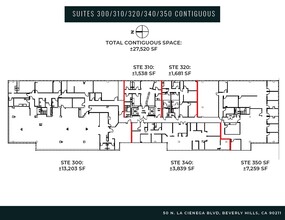 50 N La Cienega Blvd, Beverly Hills, CA à louer Plan d’étage- Image 2 de 11