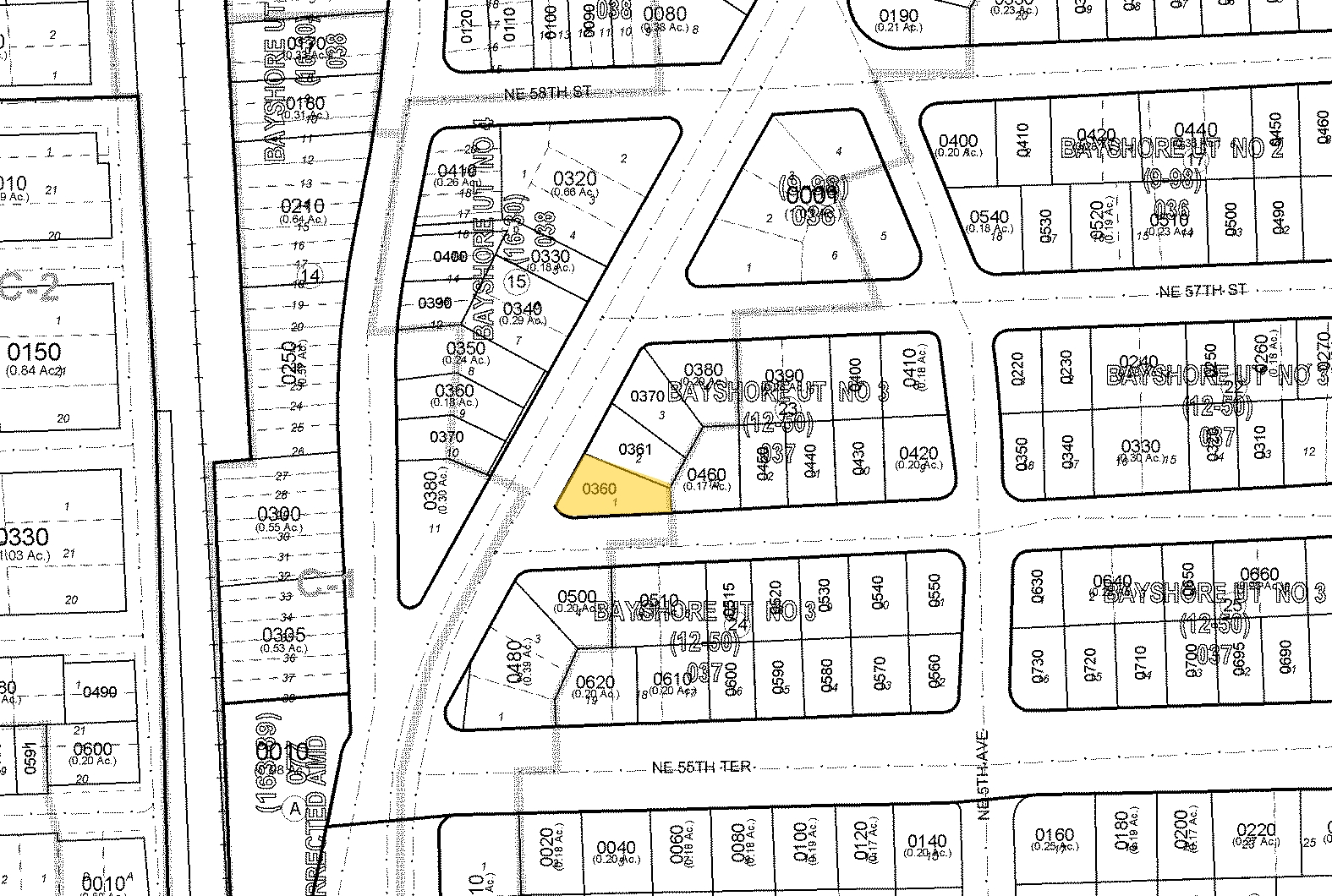 445 NE 56th St, Miami, FL à vendre Plan cadastral- Image 1 de 1