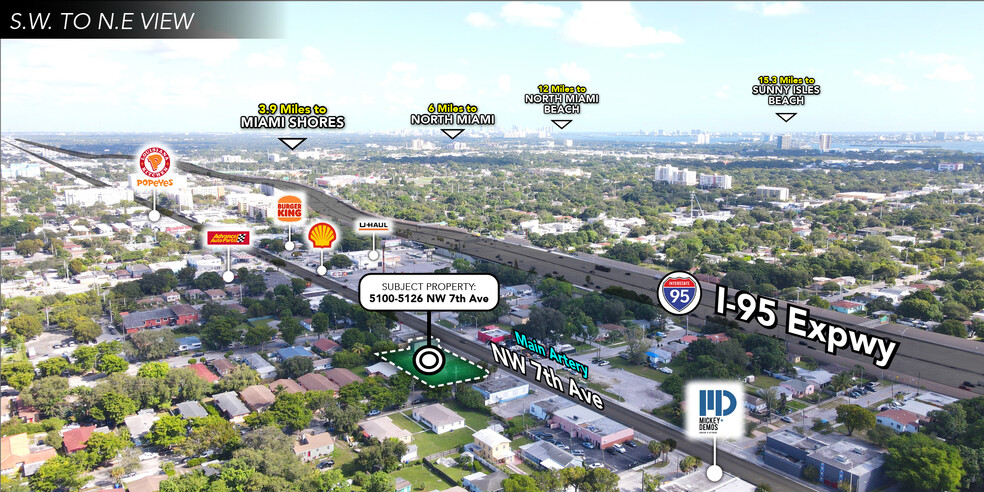 5100-5126 7th Ave, Miami, FL for lease - Aerial - Image 2 of 5