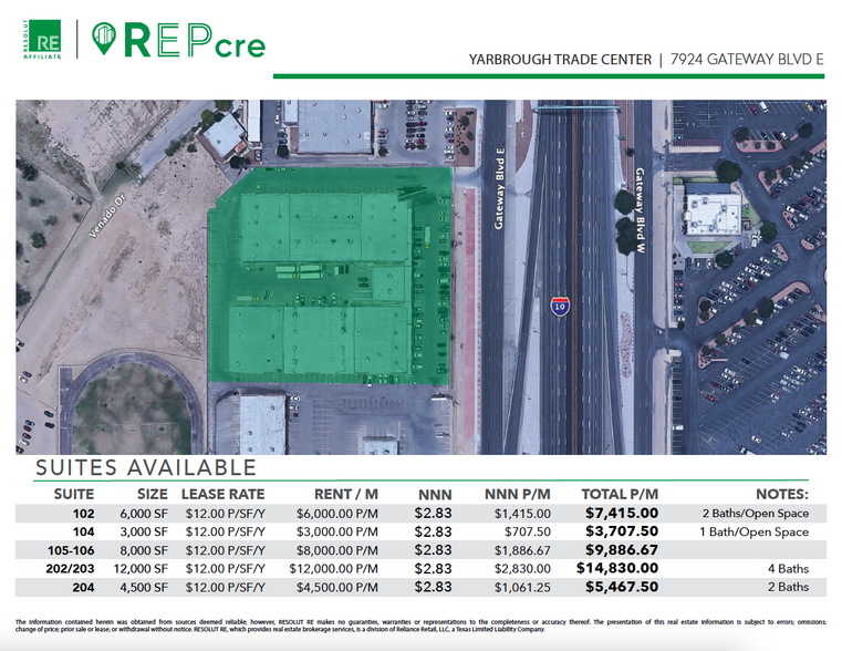 7924-7934 W Gateway Blvd, El Paso, TX for lease - Building Photo - Image 2 of 13