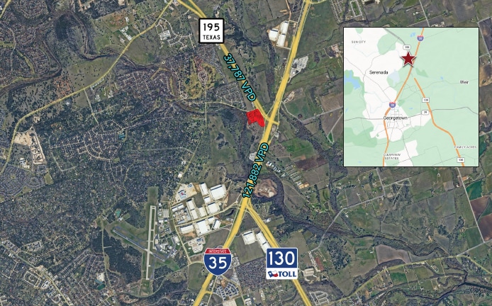 IH 35 & SH 195, Georgetown, TX for sale - Aerial - Image 2 of 2