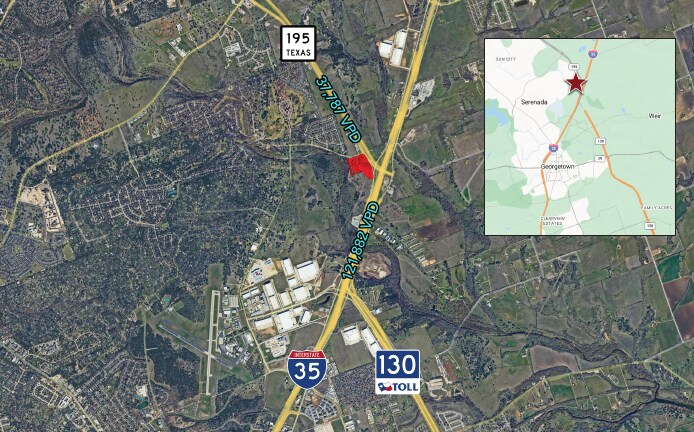 IH 35 & SH 195, Georgetown, TX à vendre - Aérien - Image 2 de 2