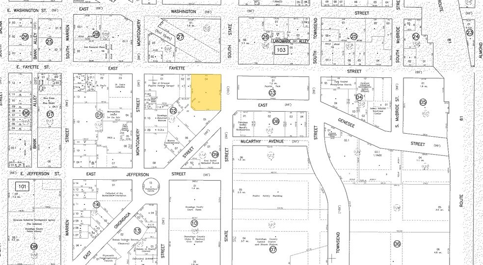 300 S State St, Syracuse, NY for lease - Plat Map - Image 3 of 9