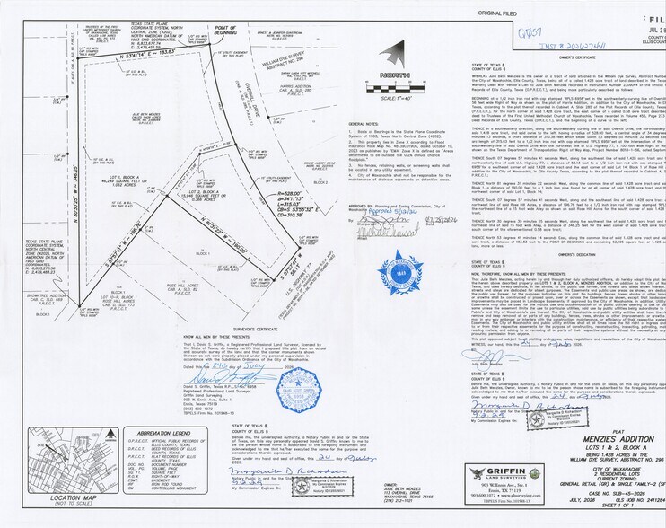 TBD North Highway 77 Hwy, Waxahachie, TX à vendre - Plan cadastral - Image 2 de 3