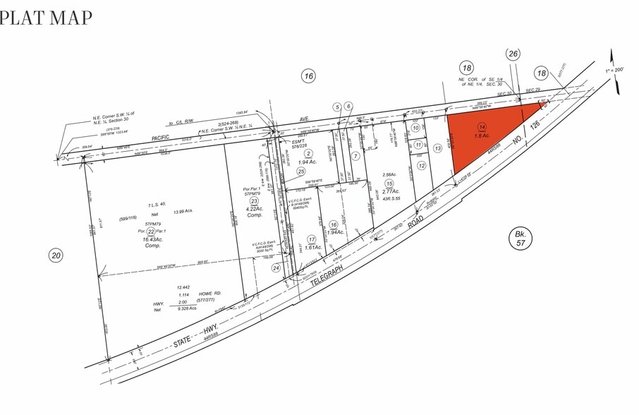 E. Telegraph Rd, Fillmore, CA for sale - Plat Map - Image 2 of 3