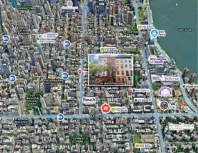 134 Lexington Ave, New York, NY - AÉRIEN Vue de la carte