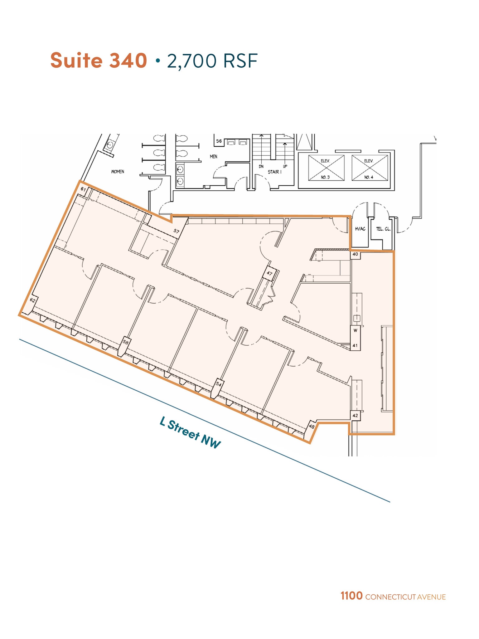 1100 Connecticut Ave NW, Washington, DC à louer Plan d’étage- Image 1 de 9