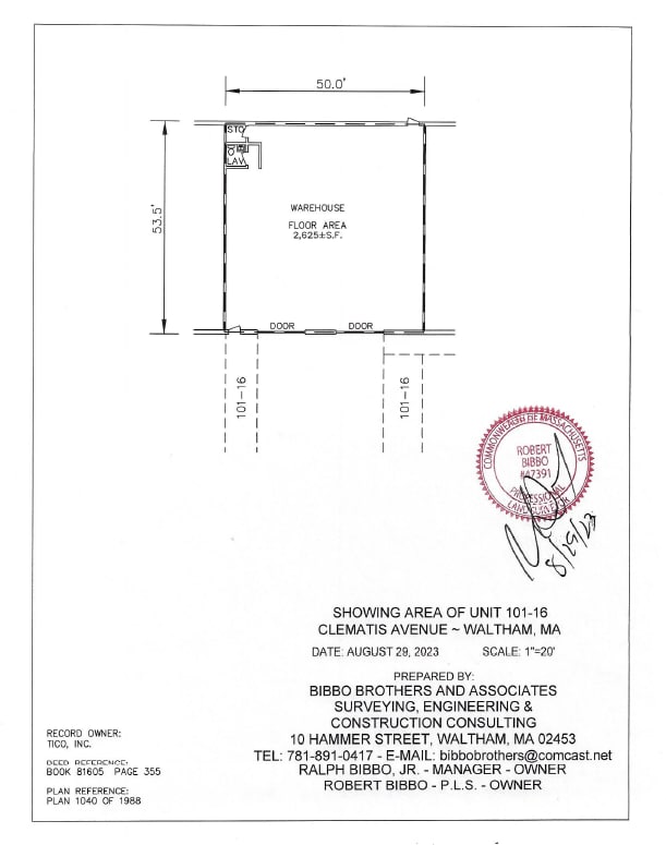 108 Clematis Ave, Waltham, MA à louer Plan d’étage- Image 1 de 1
