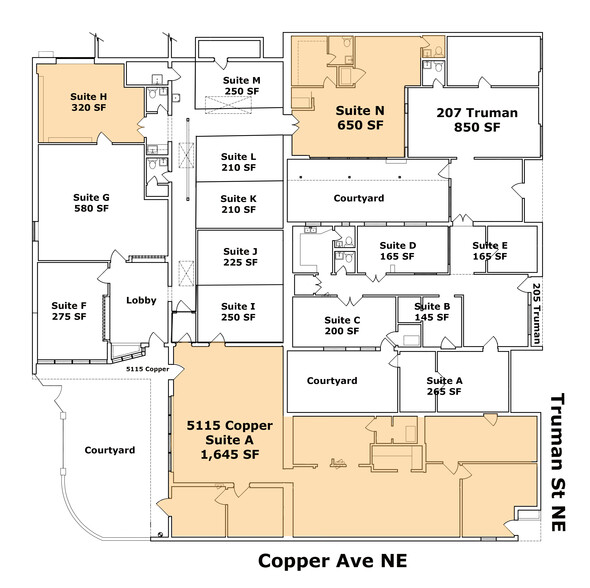 5115 Copper Ave NE, Albuquerque, NM à louer - Plan d  tage - Image 2 de 3