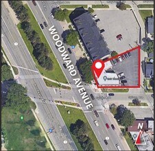 23900-23906 Woodward Ave, Pleasant Rdg, Pleasant Ridge, MI - Aérien  Vue de la carte - Image1
