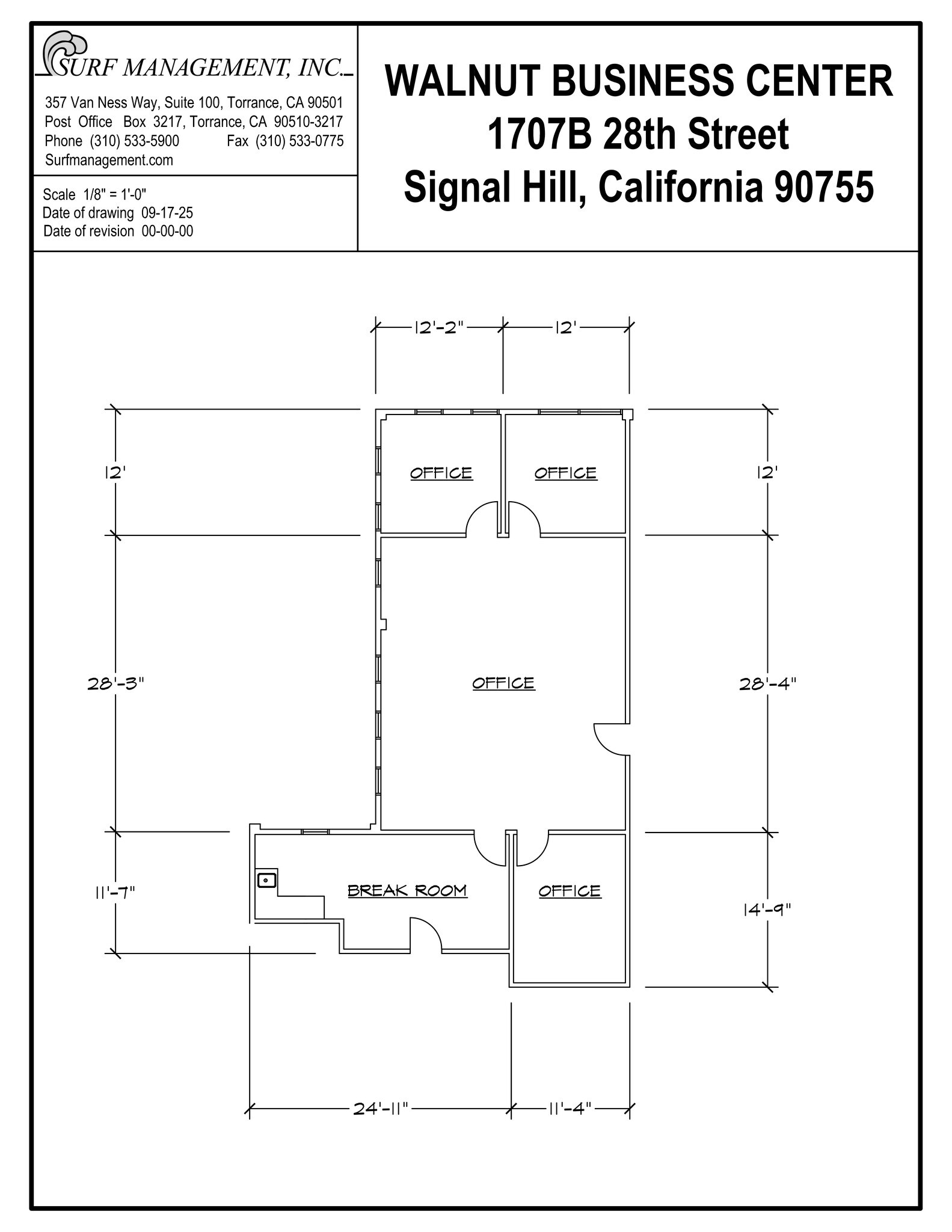 1703-1729 E 28th St, Signal Hill, CA à louer Plan de site- Image 1 de 6