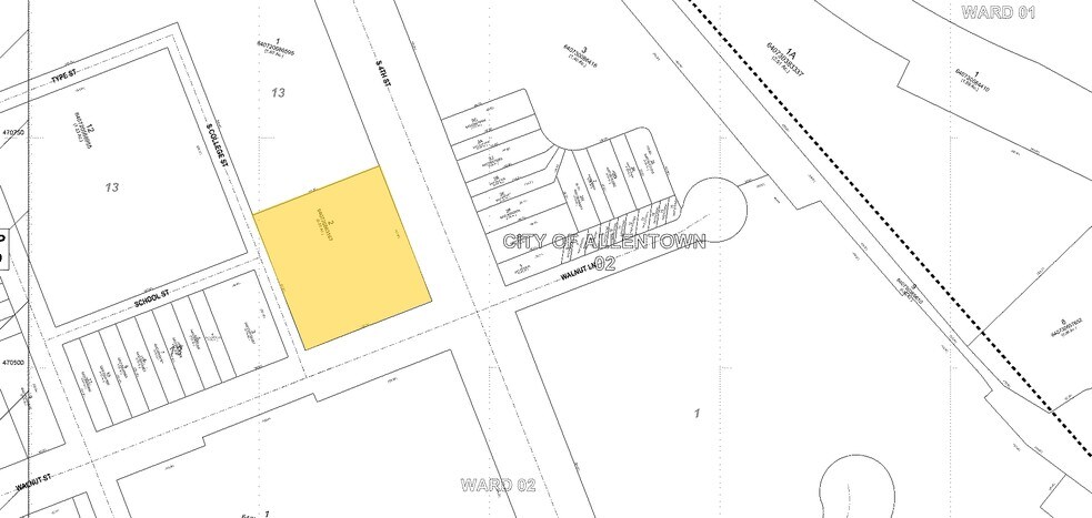 401-411 W Walnut St, Allentown, PA à louer - Plan cadastral - Image 3 de 10