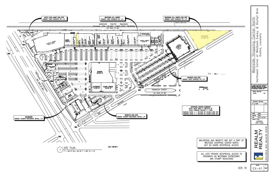 2-91 Westbank Expy, Gretna, LA for lease - Site Plan - Image 3 of 3