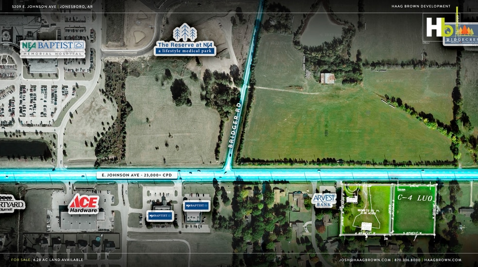 5209 E Johnson Ave, Jonesboro, AR à vendre - Aérien - Image 3 de 5