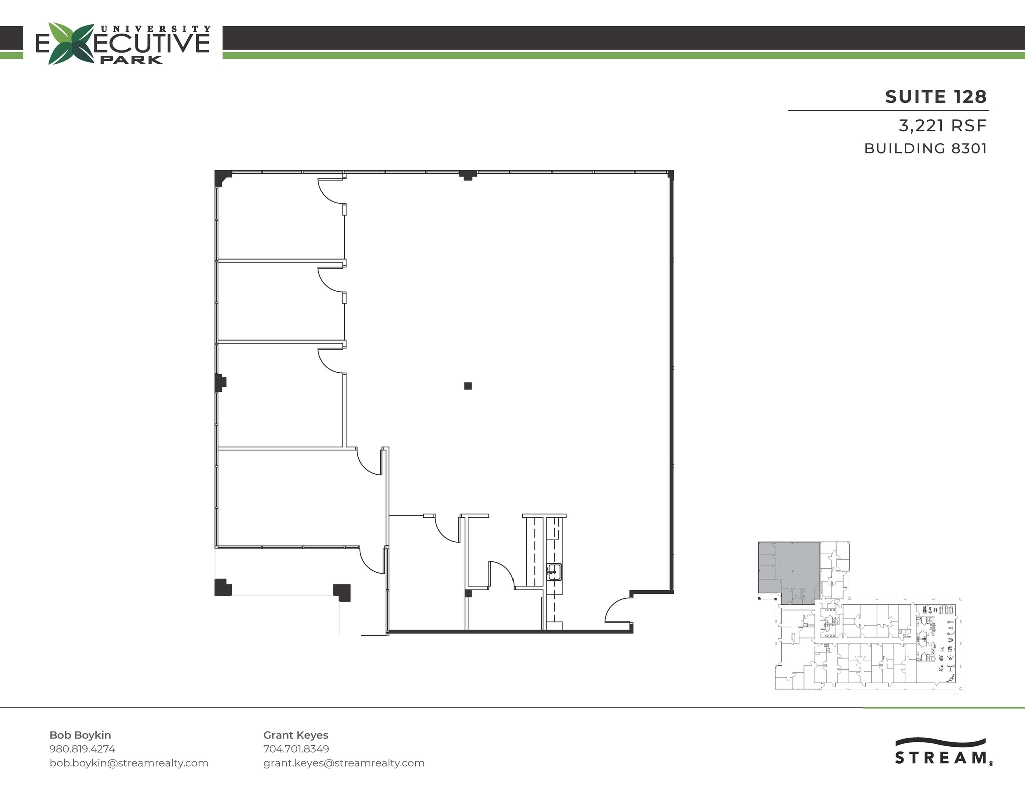 301 McCullough Dr, Charlotte, NC à louer Plan d’étage- Image 1 de 1