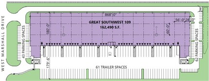 2400 W Marshall Dr, Grand Prairie, TX à louer Plan d  tage- Image 1 de 1