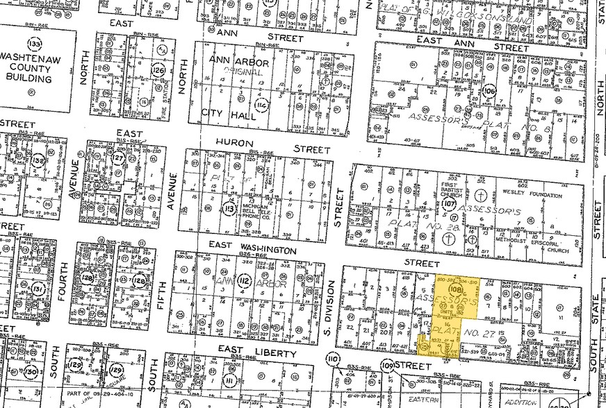 500 E Washington St, Ann Arbor, MI à louer - Plan cadastral - Image 2 de 6