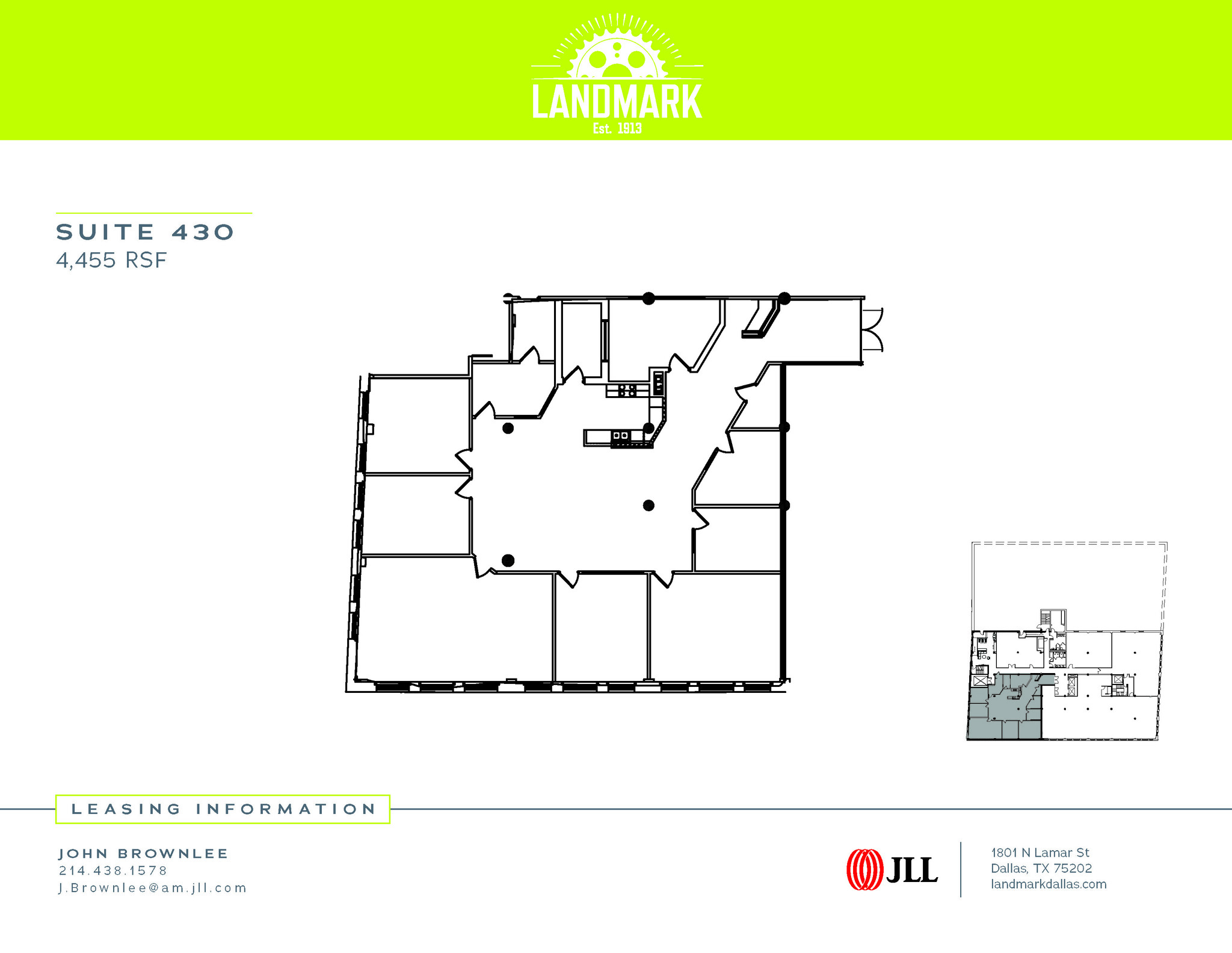 1801 N Lamar St, Dallas, TX à louer Plan d  tage- Image 1 de 2