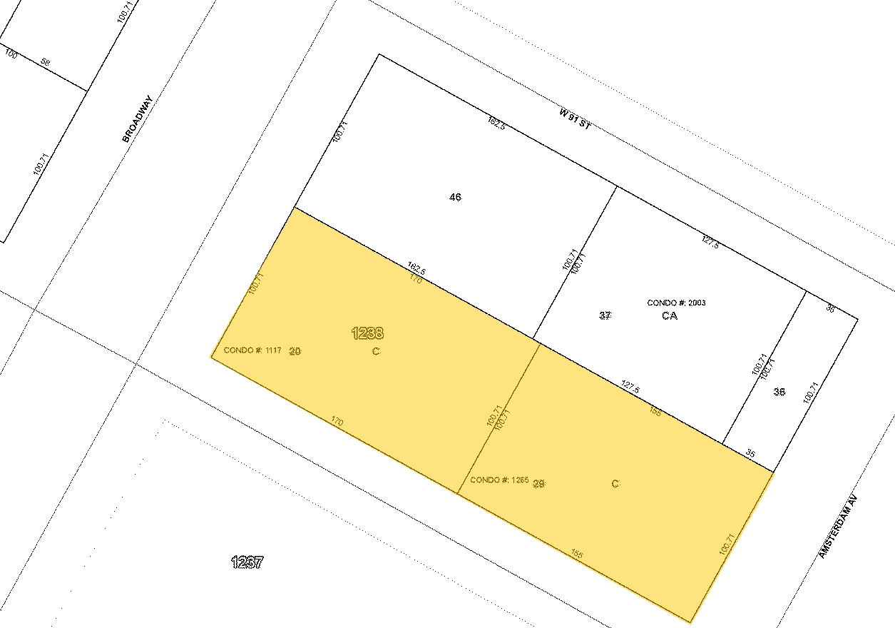 215 W 90th St, New York, NY à vendre Plan cadastral- Image 1 de 1