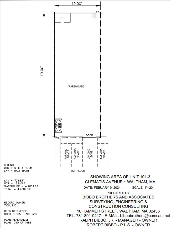 108 Clematis Ave, Waltham, MA for lease Floor Plan- Image 1 of 1