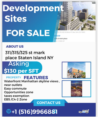 Plus de détails pour 315-325 Saint Marks Pl, Staten Island, NY - Terrain à vendre