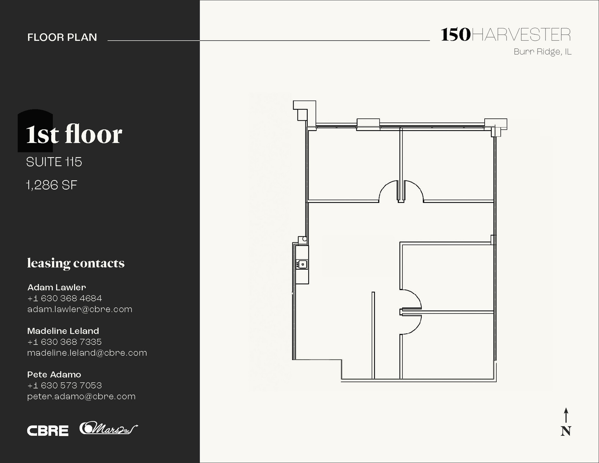 150 Harvester Dr, Burr Ridge, IL for lease Floor Plan- Image 1 of 1