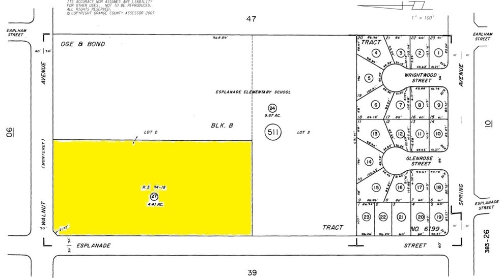 4100 E Walnut Ave, Orange, CA for sale - Plat Map - Image 2 of 7