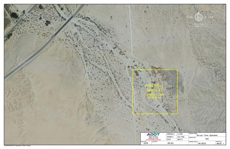 S of U.S. Hwy 95 on the East Side of the Avenue 12, Yuma, AZ à vendre - Photo du bâtiment - Image 1 de 3