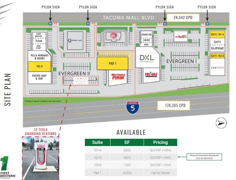 5209 Tacoma Mall Blvd, Tacoma, WA for lease - Site Plan - Image 1 of 2