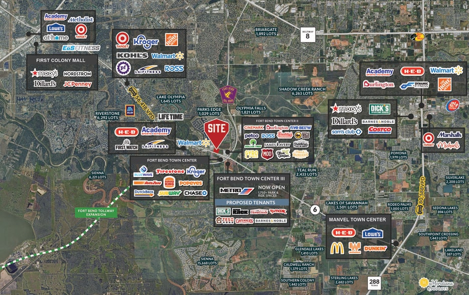 NEC of Highway 6 and Vicksburg Blvd, Missouri City, TX for lease - Aerial - Image 2 of 3