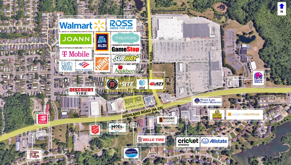 9278 Highland Rd, White Lake, MI for lease - Site Plan - Image 2 of 3