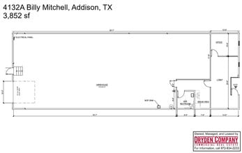 4124-4140 Billy Mitchell, Addison, TX à louer Plan d’étage- Image 1 de 2