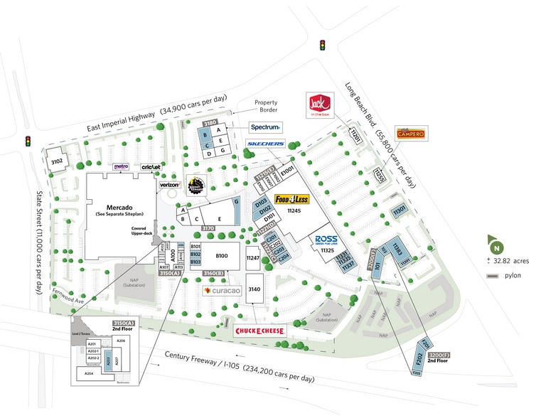 11215-11389 Long Beach Blvd, Lynwood, CA à louer - Plan de site - Image 3 de 21