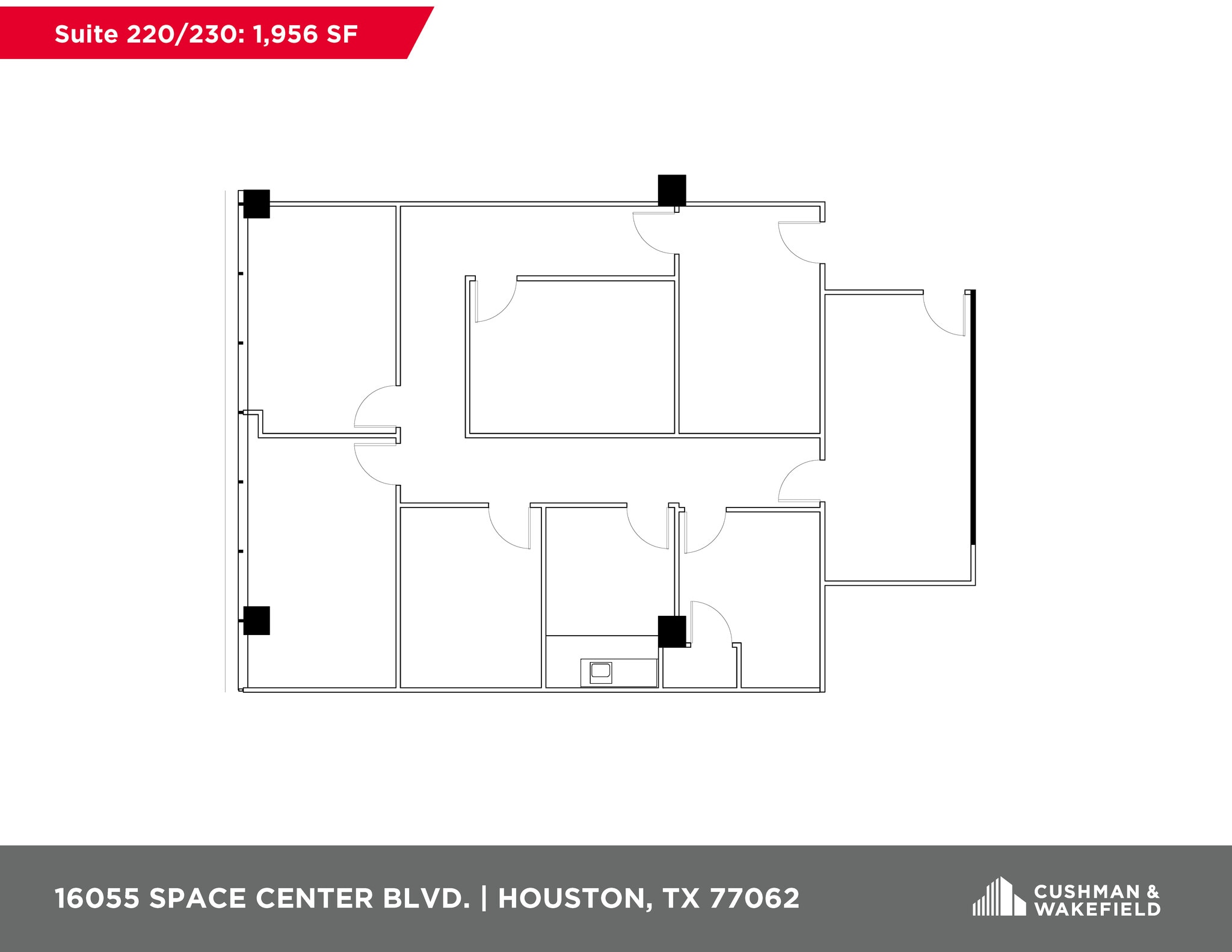 16055 Space Center Blvd, Houston, TX à louer Plan d’étage- Image 1 de 1