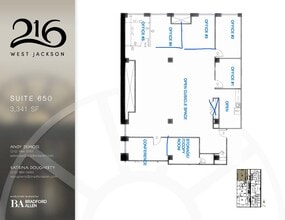 216 W Jackson Blvd, Chicago, IL for lease Floor Plan- Image 1 of 2