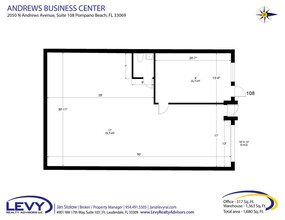 2050 N Andrews Ave, Pompano Beach, FL à louer Plan d  tage- Image 2 de 3