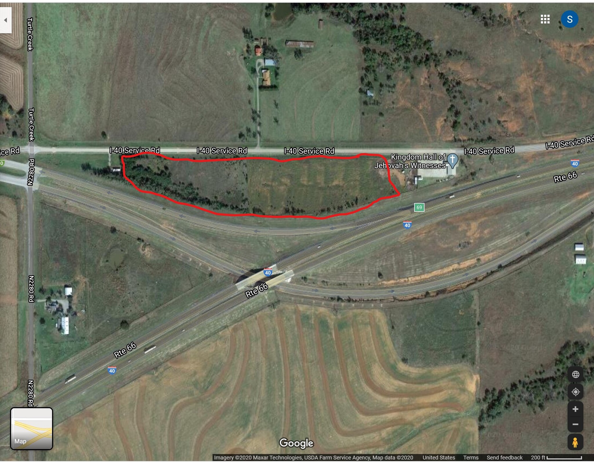 22814 Route 66, Clinton, OK for lease Aerial- Image 1 of 2