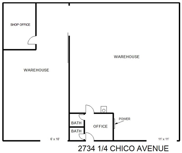 2734 Chico Ave, South El Monte, CA for lease - Floor Plan - Image 2 of 9