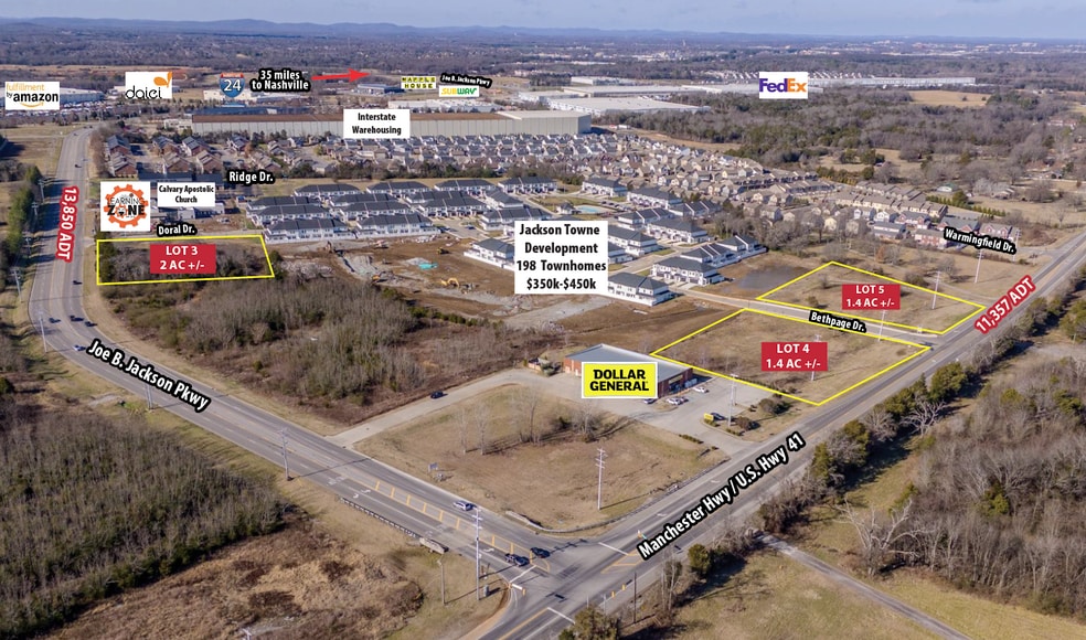0 Joe B Jackson Pky, Murfreesboro, TN for sale - Aerial - Image 1 of 1