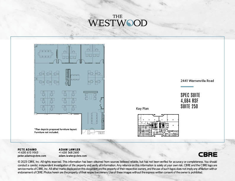 2441 Warrenville Rd, Lisle, IL à louer Plan d  tage- Image 1 de 2