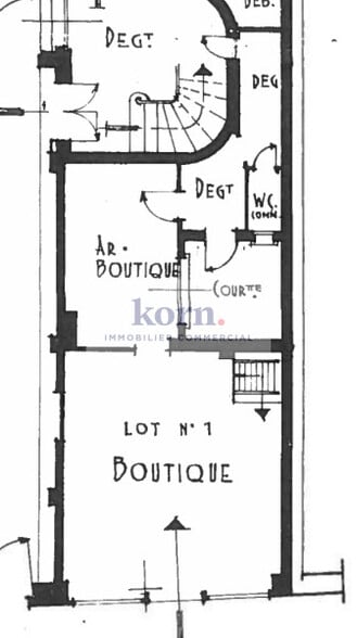 Retail in Paris for lease - Floor Plan - Image 2 of 3